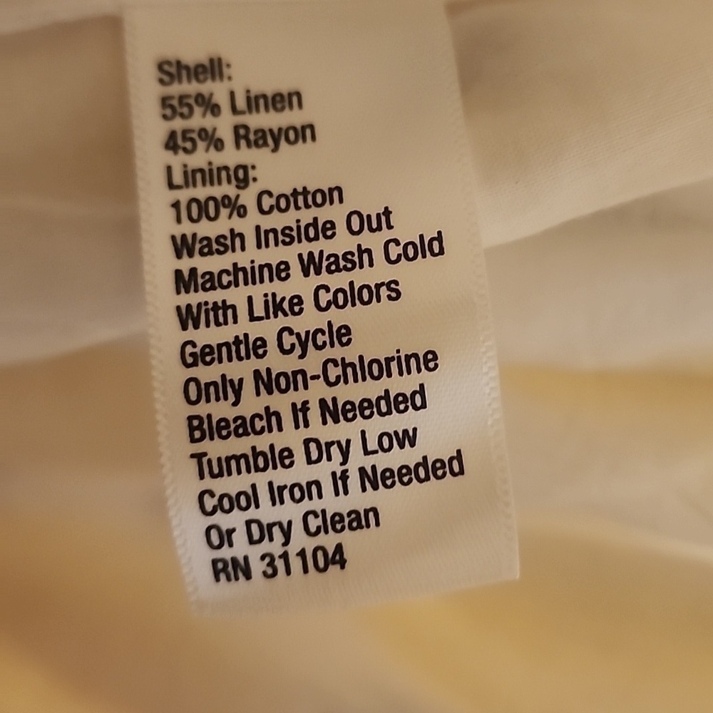 Kaari Blue Size 6 Linen Blend Yellow Blue New - Picture 6 of 6